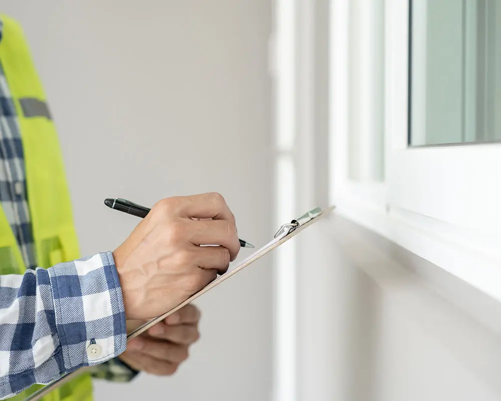 Hausmeisterservice Burgkunstadt und Altenkunstadt: Hausmeister notiert auf Formular