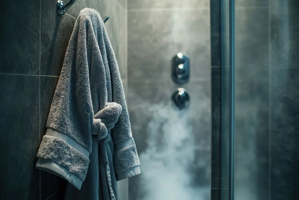 Richtig lüften im Winter - Badezimmer Dusche Dampf