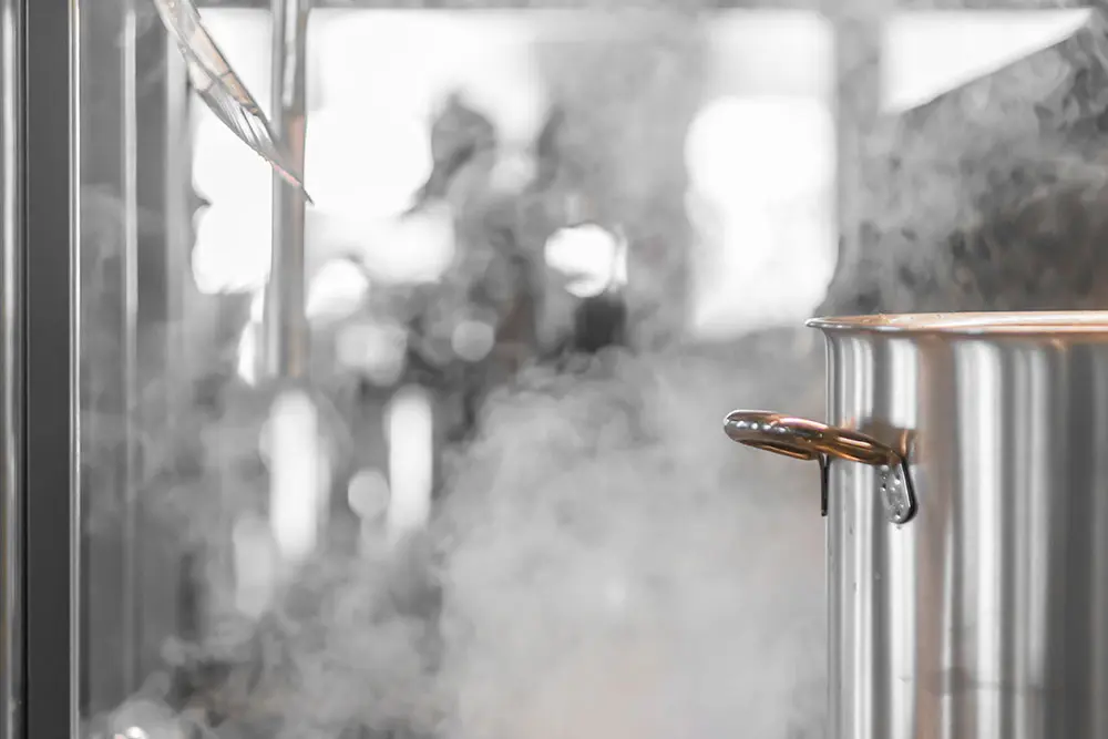 Richtig lüften im Winter - Kochen Dampf Kochtopf